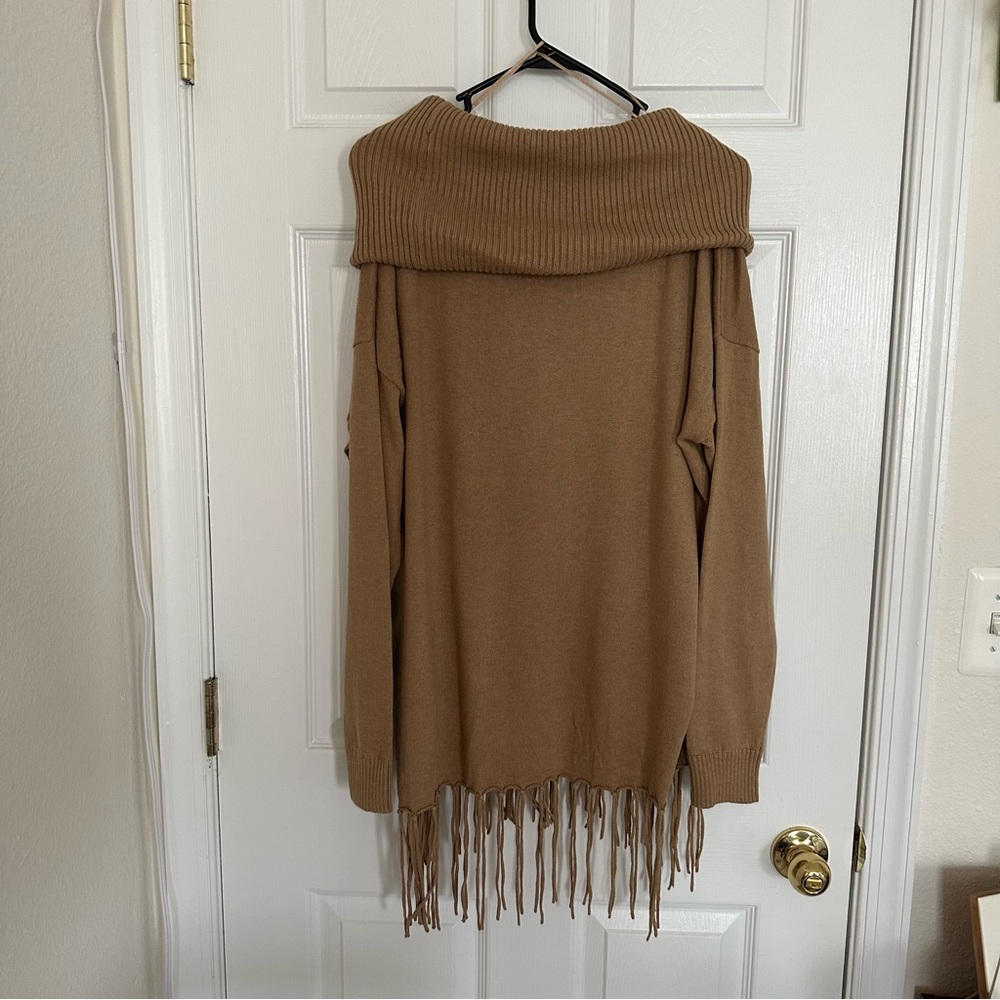 Michael Kors Sweater cowl neck dark camel